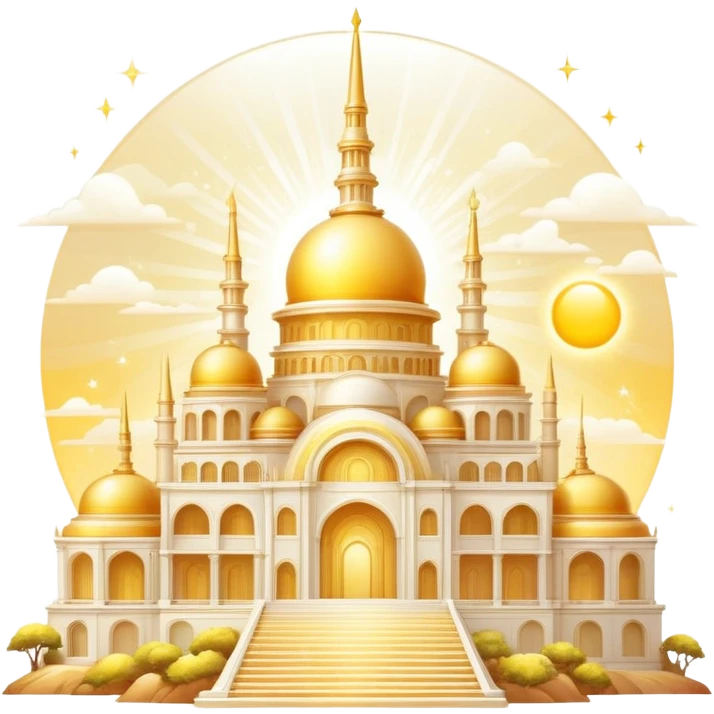 Epic divine sparkly glittery complex detailed gradients white golden bright light solarpunk sunny aesthetic-scenery emoji