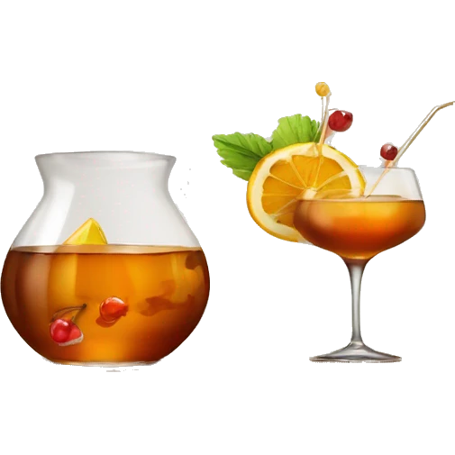 cerf en train de faire un cocktail a base de cognac emoji