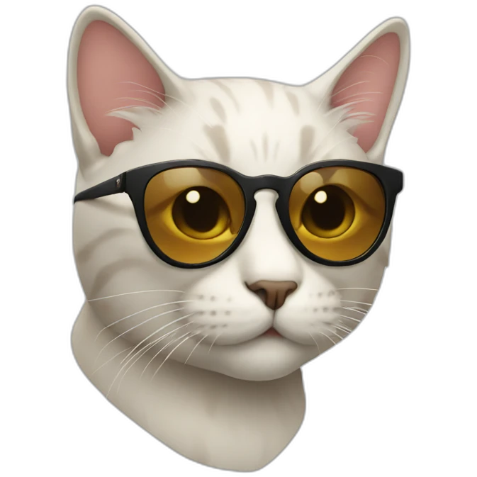 Cat with sunglasses emoji