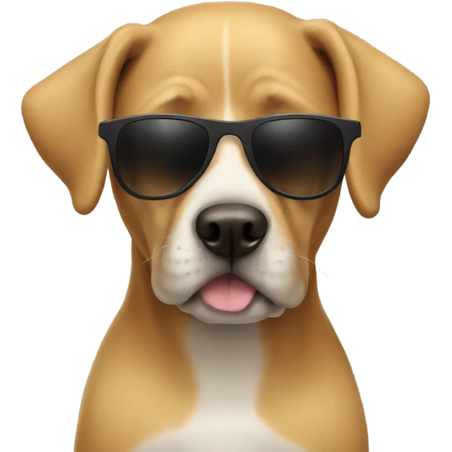 Dog wearing shades emoji