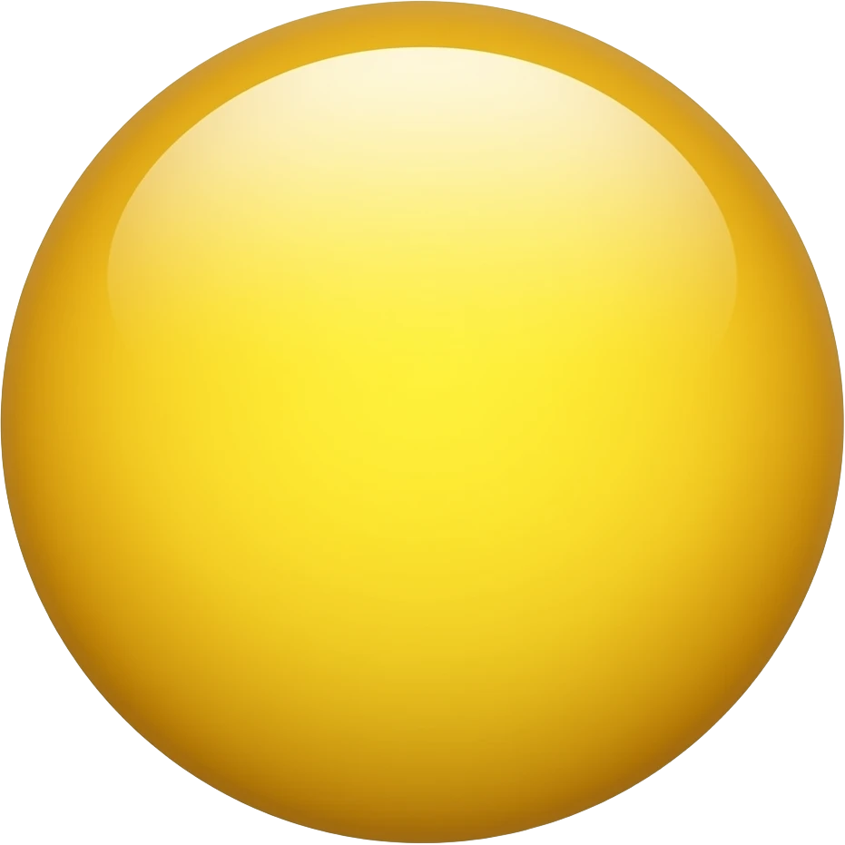 A yellow circle and no lighting no  white no light in the top emoji