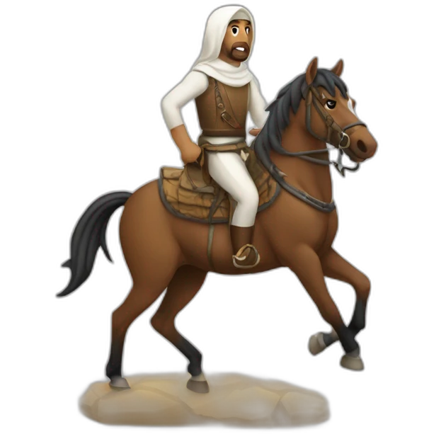 Muslim horse raider saddelless emoji