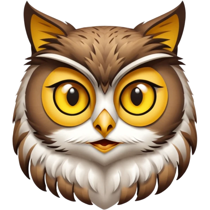 Un hiboux chat emoji
