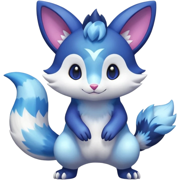 Shiny Exotic Colorful Nebula-Gradients Furret-Meowstic-Zangoose-Hybrid (Full body) emoji