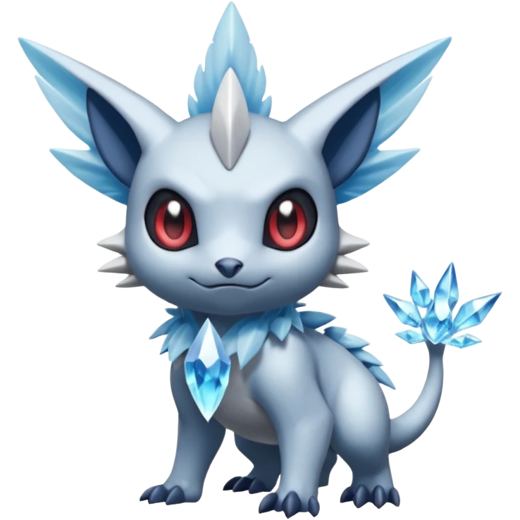 Elemental dark dusky mechanical frosty fairy-like fantasy epic rare Glalie-Sneasel-Togetic-Pokémon-Fakémon-hybrid-creature emoji