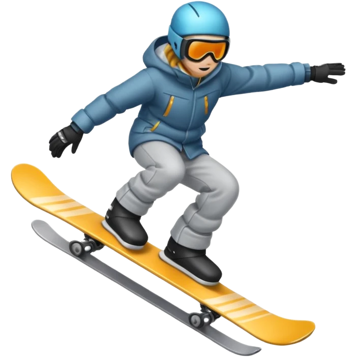 snow jibbing rail emoji