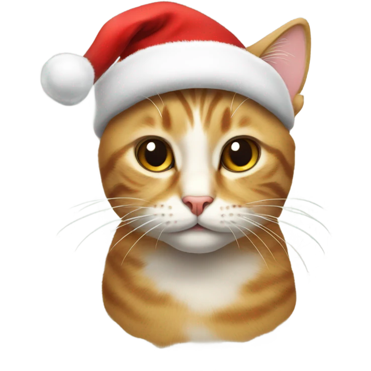 Cat with Christmas hat emoji