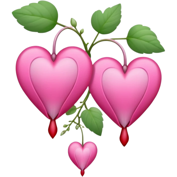 Bleeding hearts flower emoji