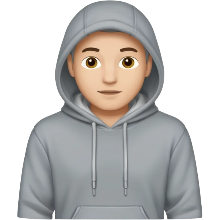 Grey men’s hoodie not on a person emoji