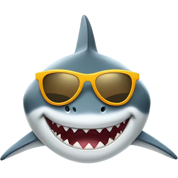 Shark with sunglasses  emoji