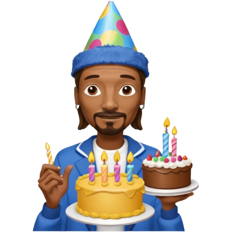 snopp dogg holding birthday cake emoji
