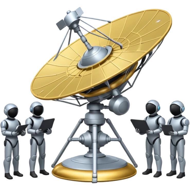 satellite qui observe plein d’unités emoji