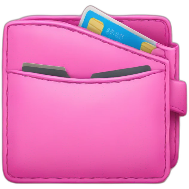 pink wallet emoji