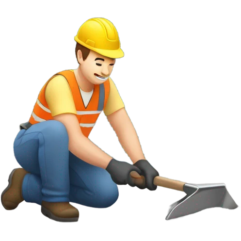 Paving a driveway emoji