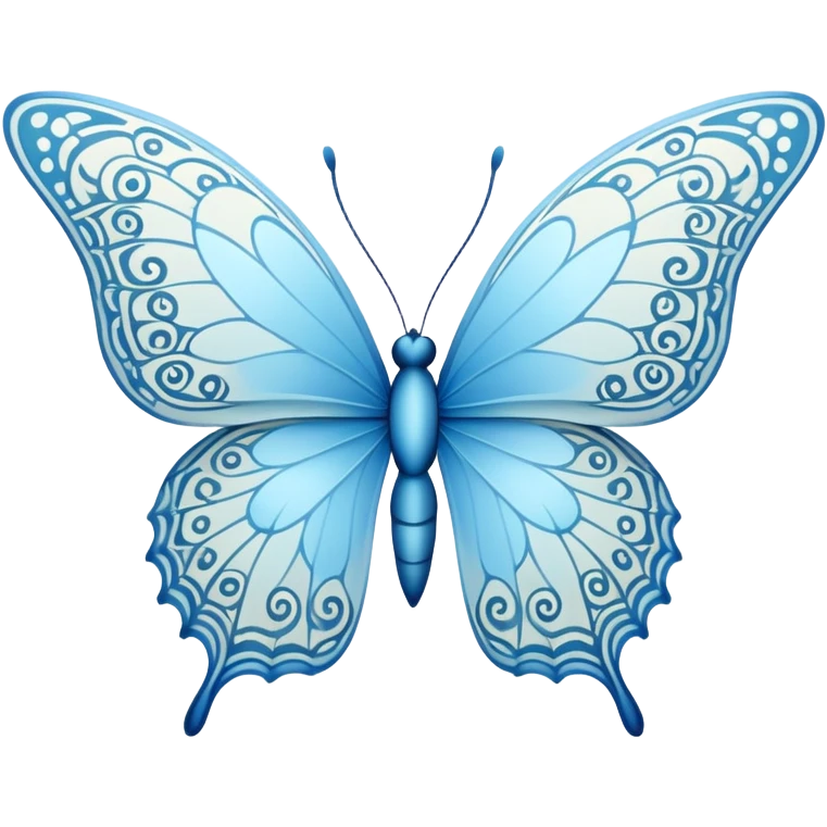 Light blue butterfly emoji