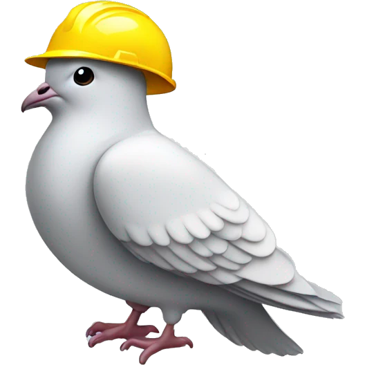 Dove Wearing a hard hat emoji
