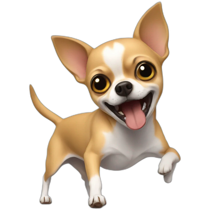 Chihuahua attacking owner emoji