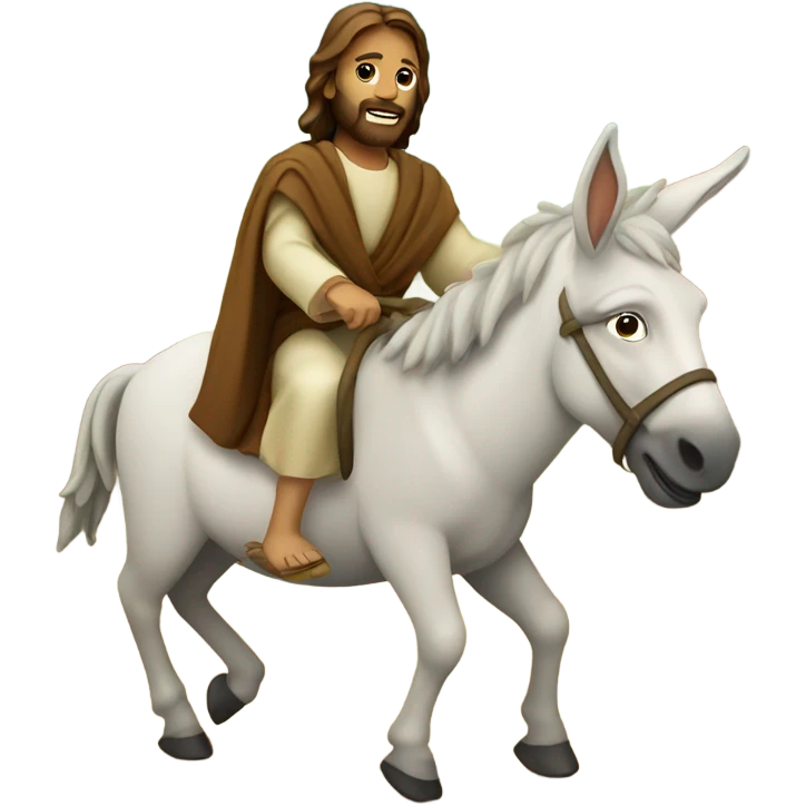 Jesus riding donkey emoji