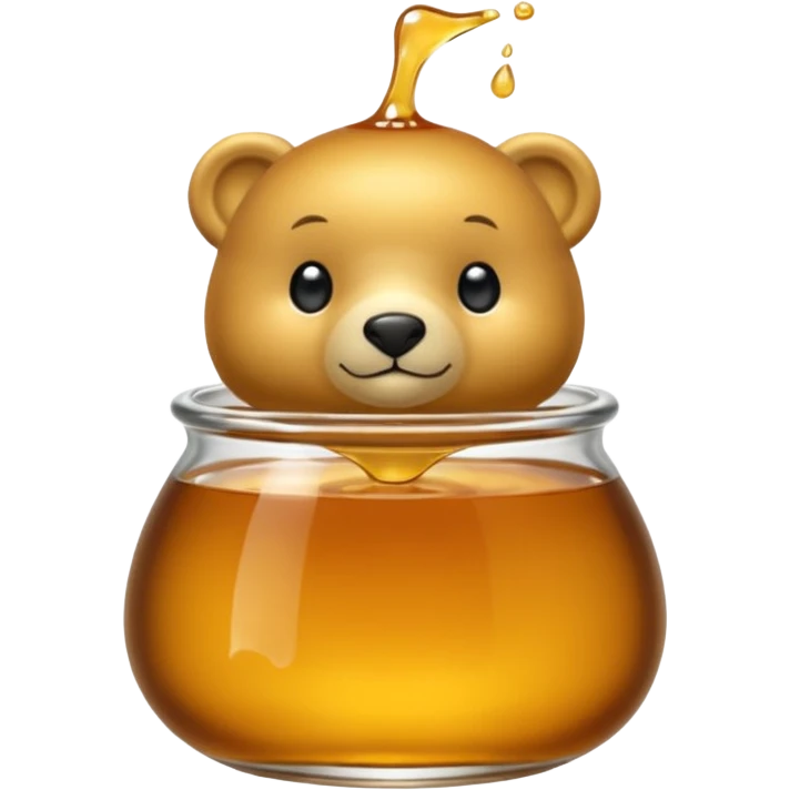 pot de miel en forme d’ourson emoji