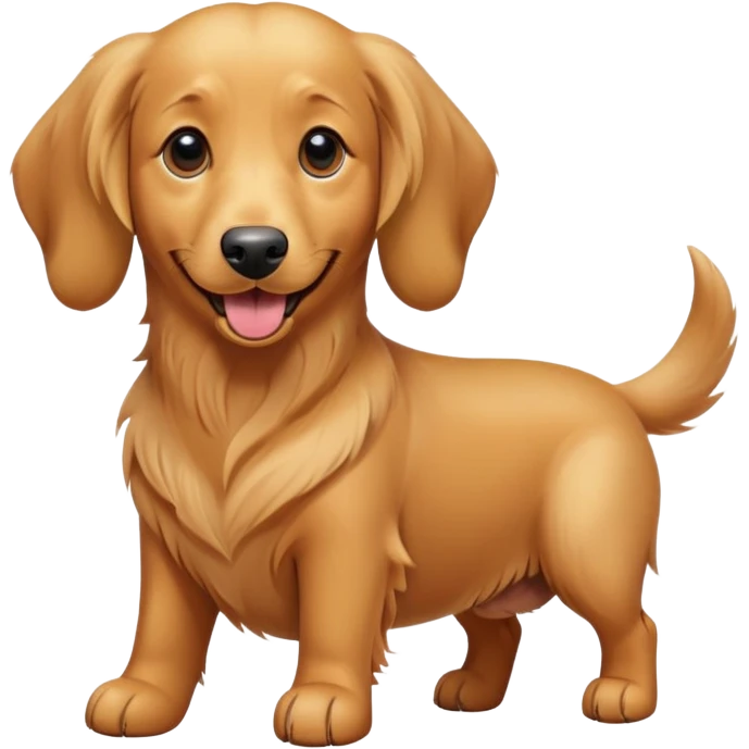 Weiner dog mixed with golden retriever  emoji