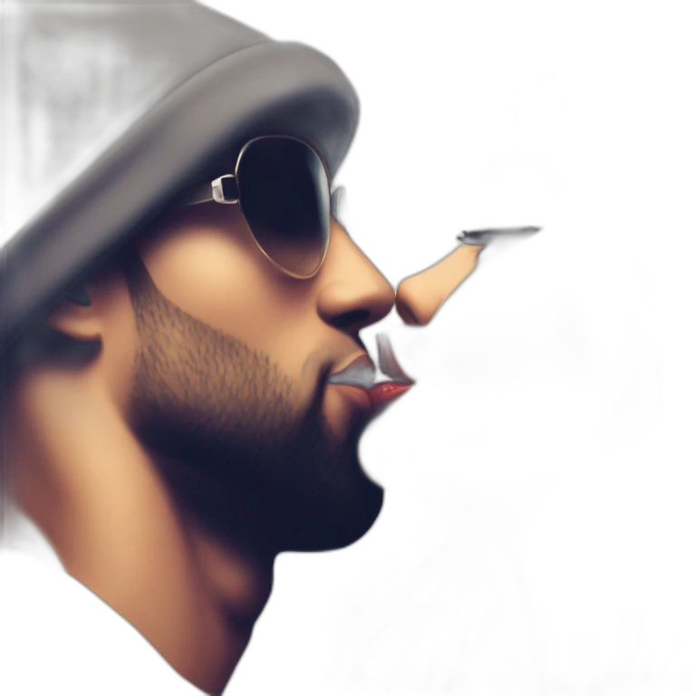 booba-kissing-la fouine emoji