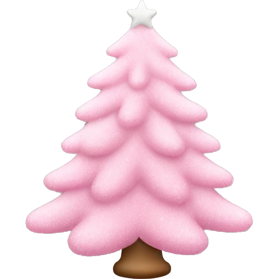 Light pink christmas tree emoji