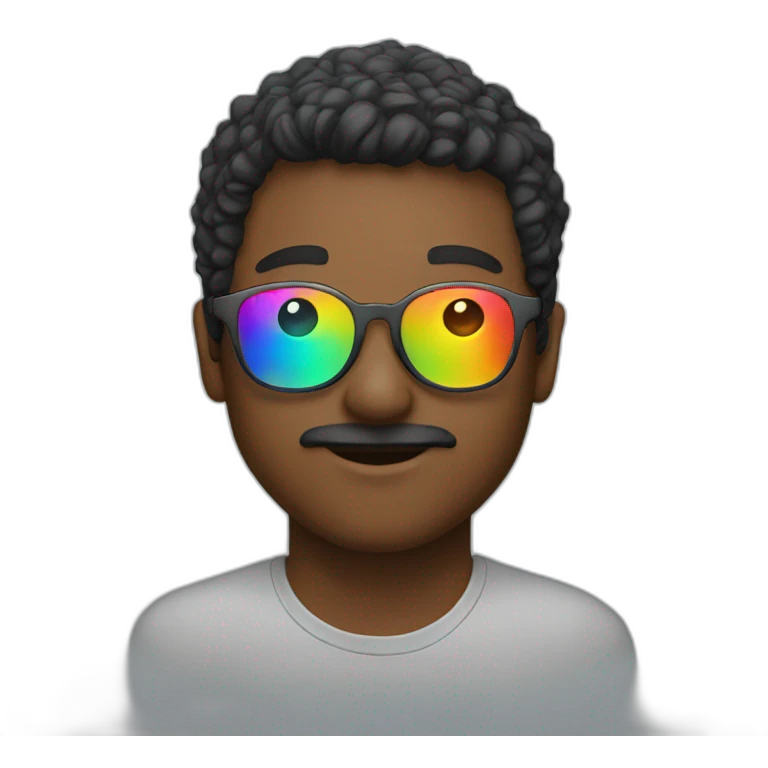 Rainbow glasses emoji