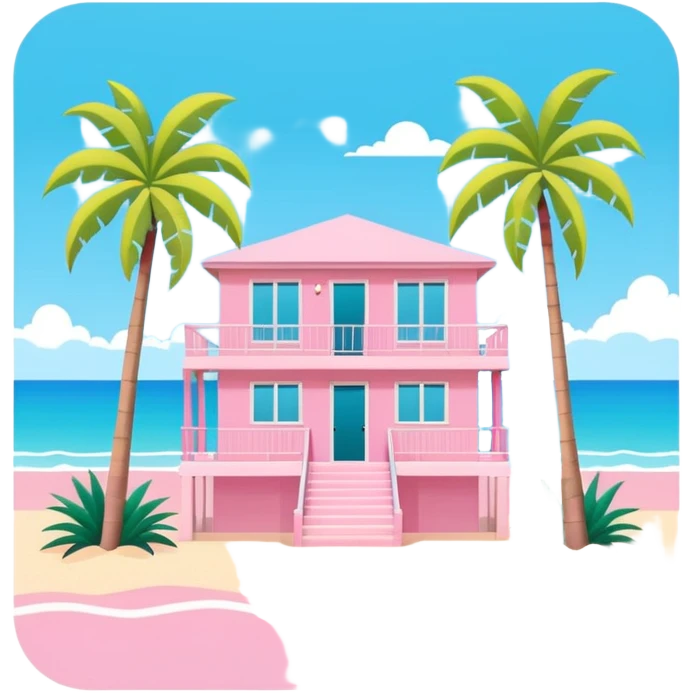 Matisse  pink SPAM art Miami beach landscape emoji