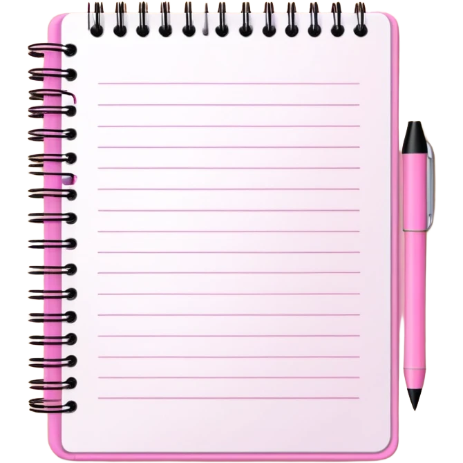 pink notebook emoji