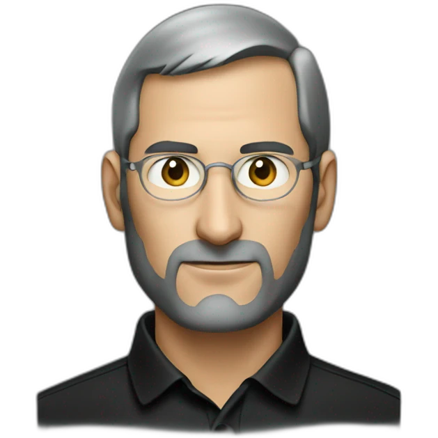 steve jobs black polo emoji