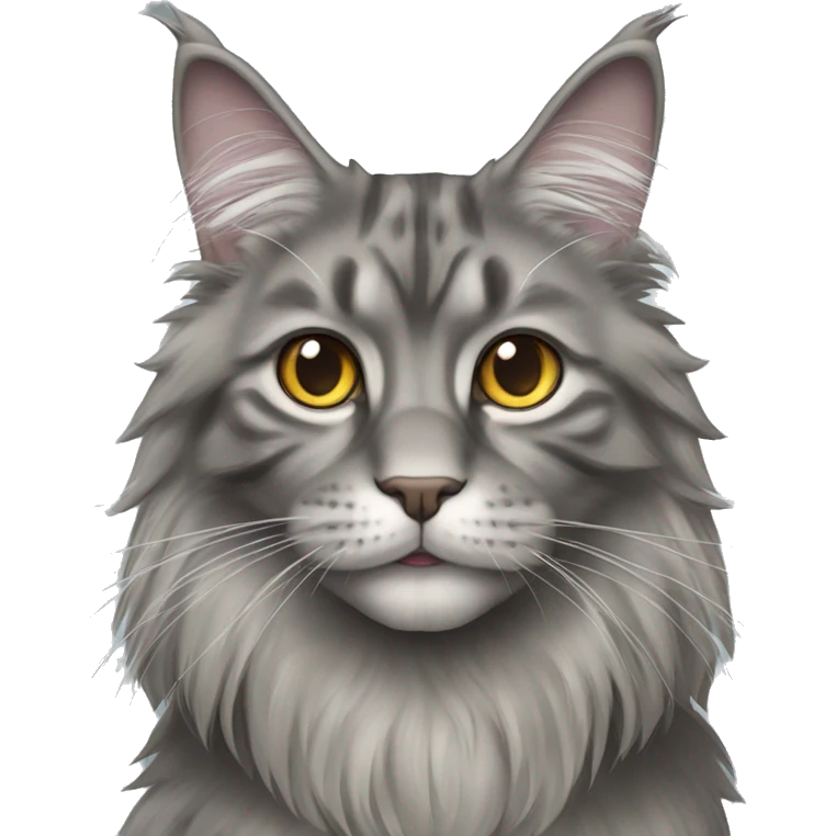 Grey maine coon emoji