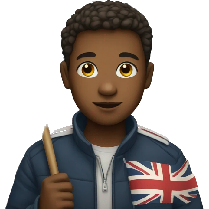 The boy with the flag emoji
