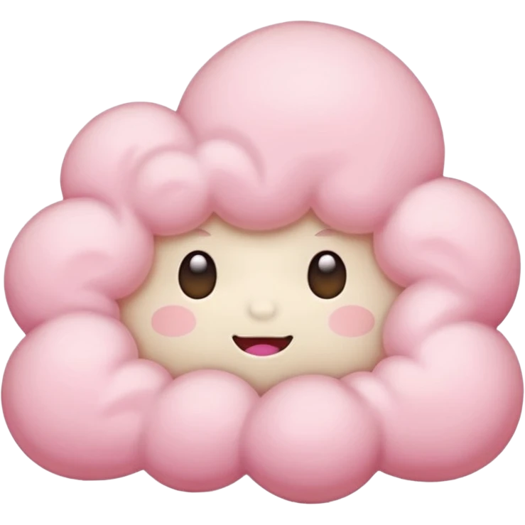 pink cloud with zzz emoji