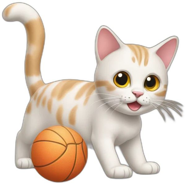 Cat play with the ball emoji