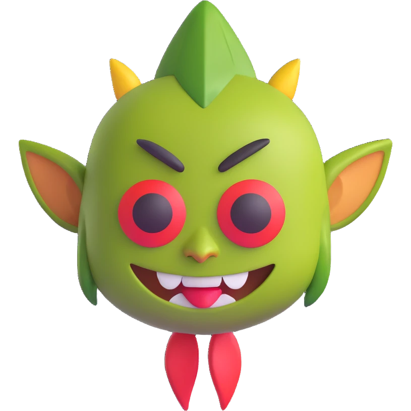 Dart Goblin from Clash Royale, 3D emoji style emoji