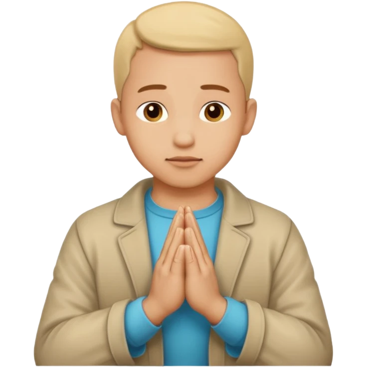 make praying man emoji looks exactly using default iphone emoji icons like man, and pray hands emoji