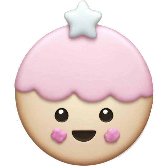 pale pink christmas cookie emoji