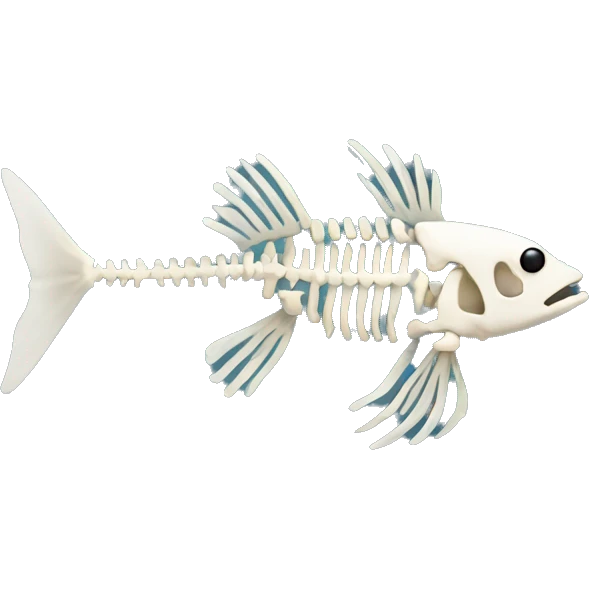 Fish skeleton emoji