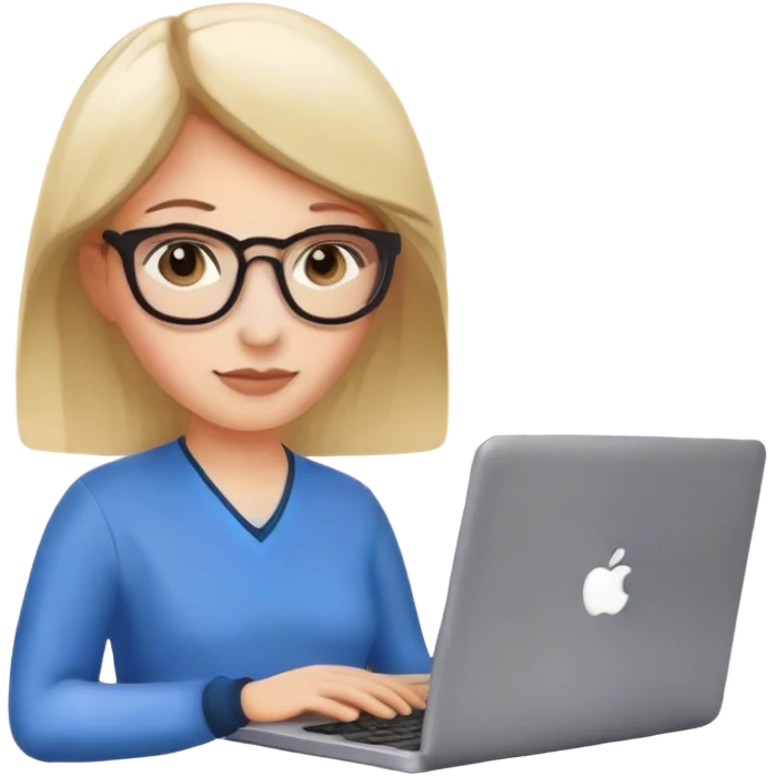 cacausian women programmer with laptop emoji