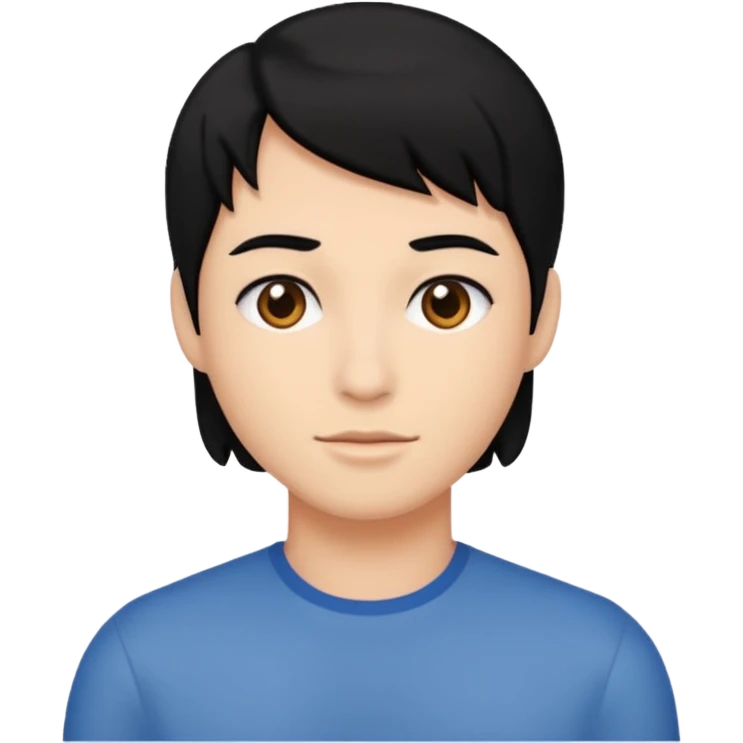 making these people all black hair emoji