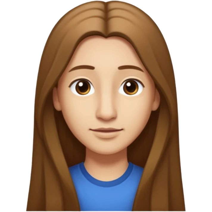 Make a emoji of a person with light skin with long nose hair that goes down like 2 inchis with long hair and with not that much hair and with his hair brown emoji