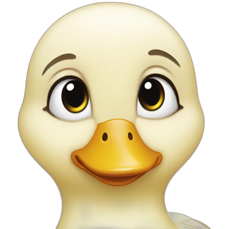 duckling that wears eyeliner emoji