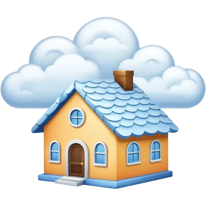 house made of clouds material  emoji