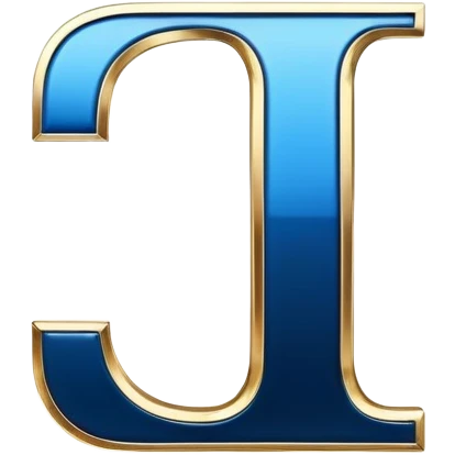 Bold Black-Blue-White-Gold Font Letter “I” emoji