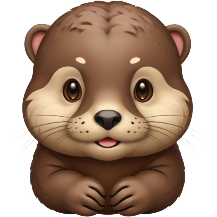 generate an otter with a very big brain, sarcastic emoji