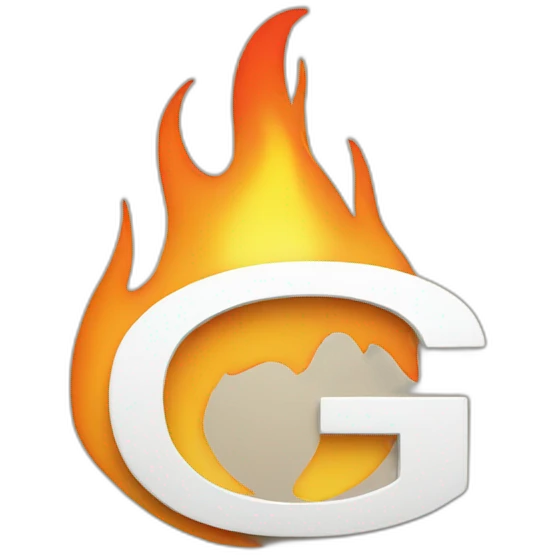 G letter on fire emoji