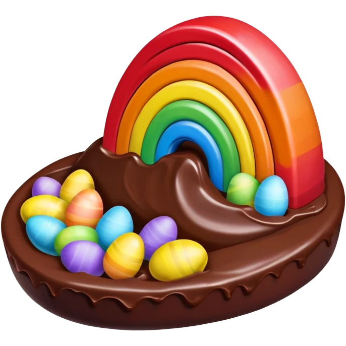easter rainbow chocolate candy landscape  emoji