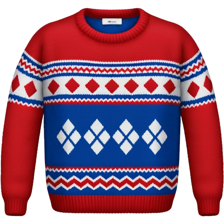 Traditional red blue and white Marius-sweater emoji