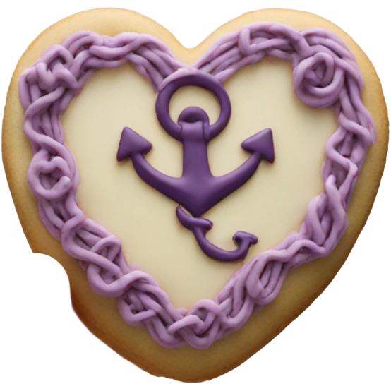 cookie heart with anchor emoji