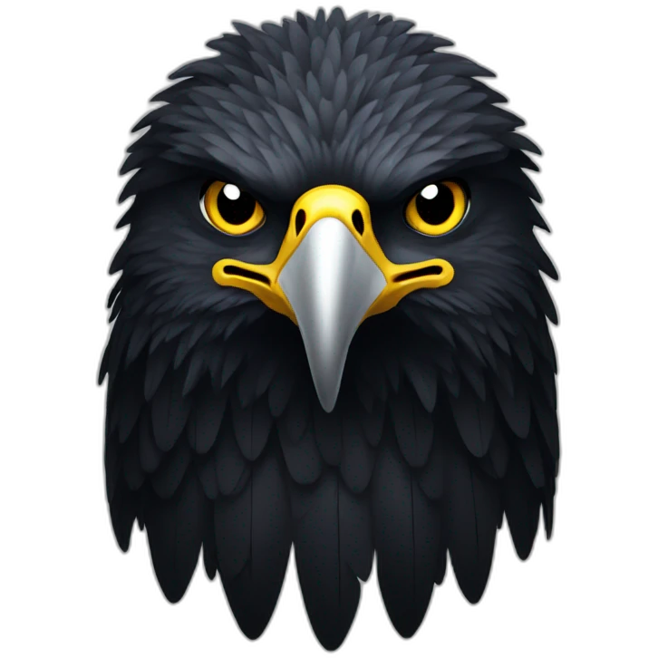 Black eagle head  emoji